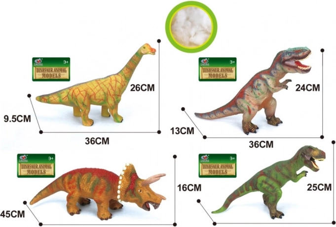 Interaktiv dinosaur 36 cm - 4 typer