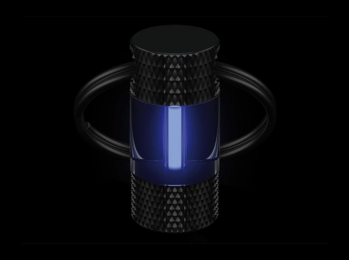 Böker Plus Mini Glow batteriløs nøglelys isblå LED