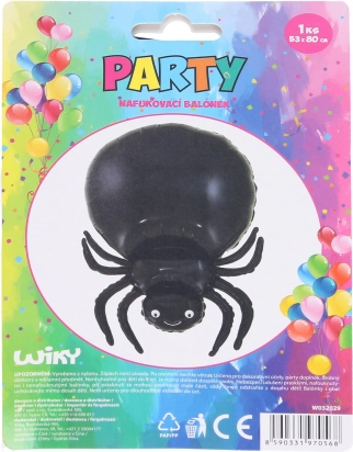 Oppustelig Ballon Sort Edderkop