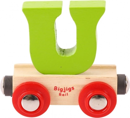Bigjigs Rail trævogn med bogstavet U