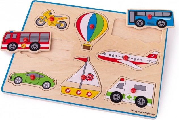 Træpuslespil transportmidler Bigjigs Toys