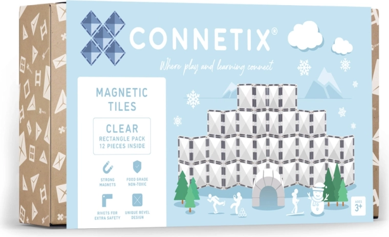 Sæt med gennemsigtige magnetiske rektangler - 12 dele