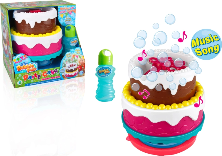 Bubble Fun boblemaskine-fødselsdagskage med melodi og lys