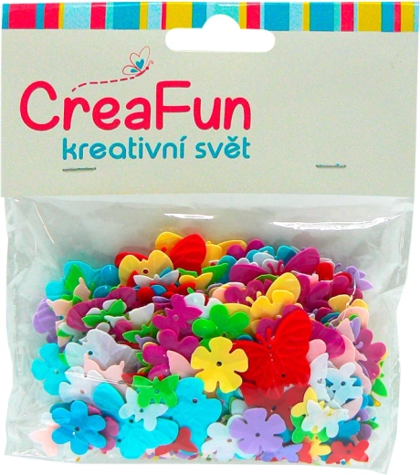 Konfetti sommerfugl og blomst 14 g