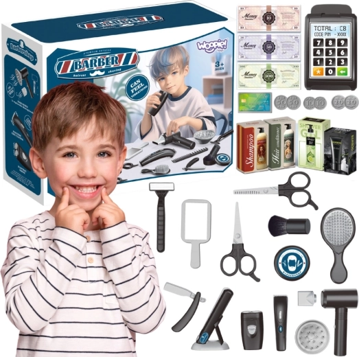 WOOPIE frisør- og barberingssæt til børn – 24 dele