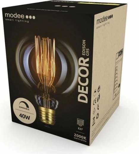 Modee Smart dekorativ pære Edison G95 E27 ekstra varmt hvidt 40 W