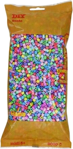 Strygeperler pastel 5 mm, 6000 stk