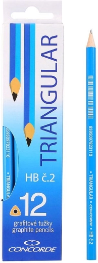 Grafit trekantede blyanter CONCORDE HB, 12 stk.