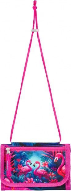 hals-wallet med flamingomotiv