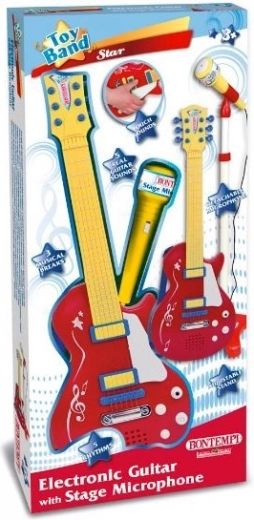 Bontempi rockguitar med justerbar mikrofon på stativ