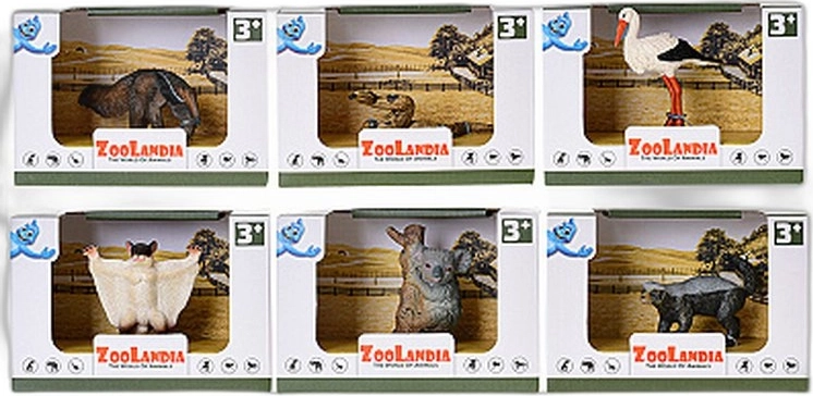 Zoolandia safari-dyrefigur (6 varianter) - 1 stk.