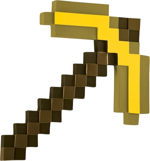 Minecraft gylden hakke til kostume, 41 cm