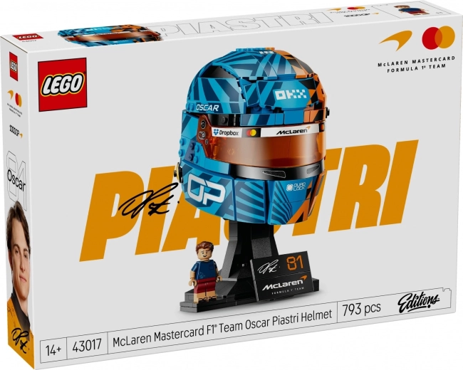 LEGO-hjelm fra Oscar Piastri McLaren Mastercard F1 Team