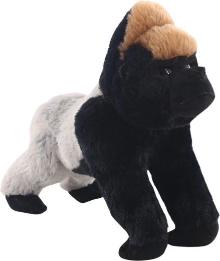 Plys gorilla, sølvryg, 25 cm