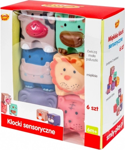 Bløde sensoriske klodser 6 stk.