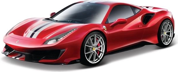 Bburago Ferrari 488 Pista Race & Play rød metalmodelbil i målestok 1:24