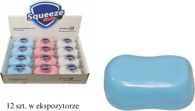 Antistress-klemmebold i form af en sæbe - 1 stk.