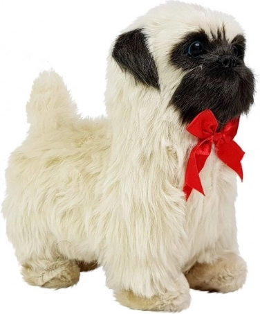 Interaktiv plysmops – gør, bevæger sig og går