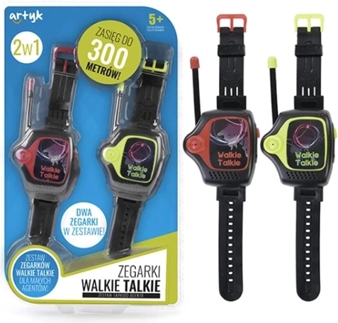 Børneur med walkie-talkie-funktion med en rækkevidde på op til 300 m - 2 stk.