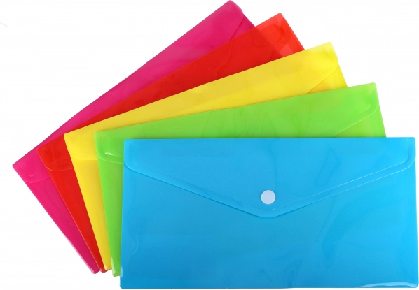 Dokumentmappe med trykknap 25x13 cm