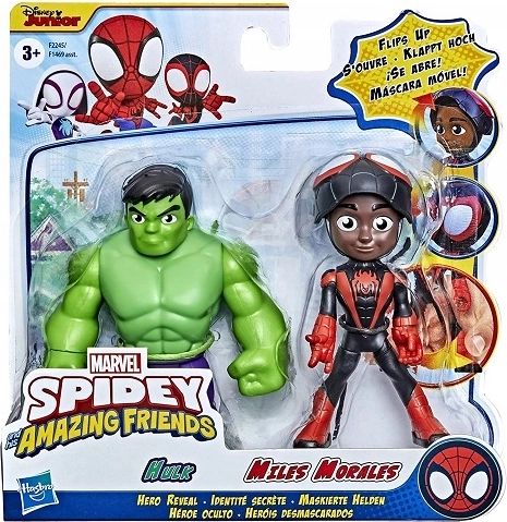Hasbro Marvel Spidey og hans fantastiske venner figurer – Miles Morales og Hulk