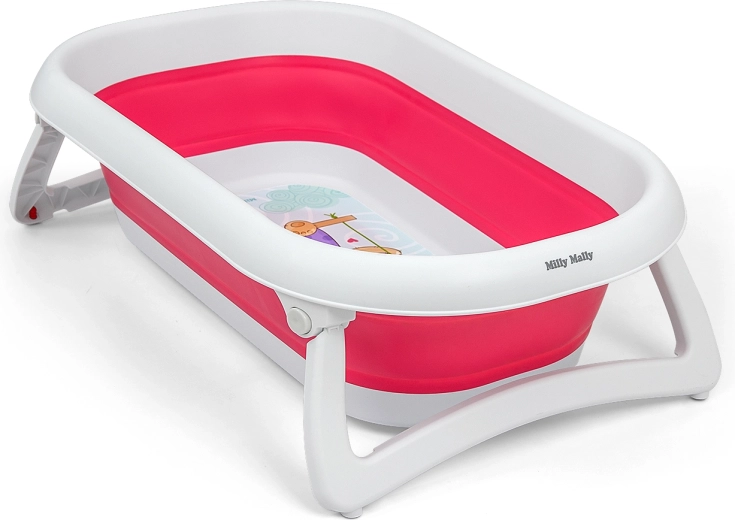 Sammenklappeligt babybadekar Milly Mally Aqua pink