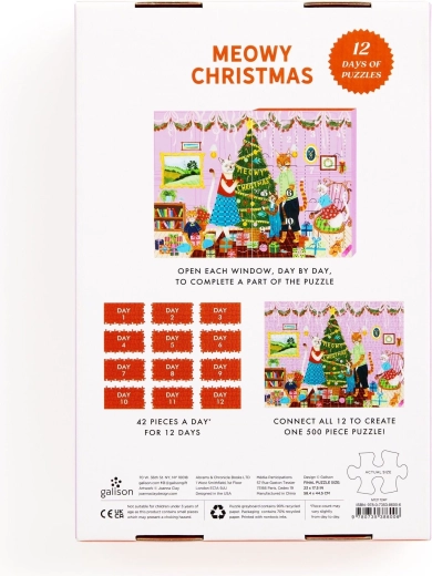 12 dele, ét motiv på 500 brikker