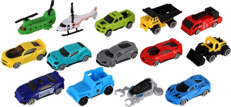 14 forskellige køretøjer til endeløs leg