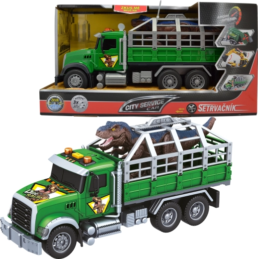 Lastbil til transport af dinosaurer med lyd og lys 1:14