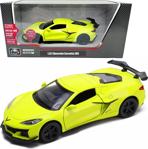 Metalmodel Chevrolet Corvette C8 Z06 med lys og lyd 1:32