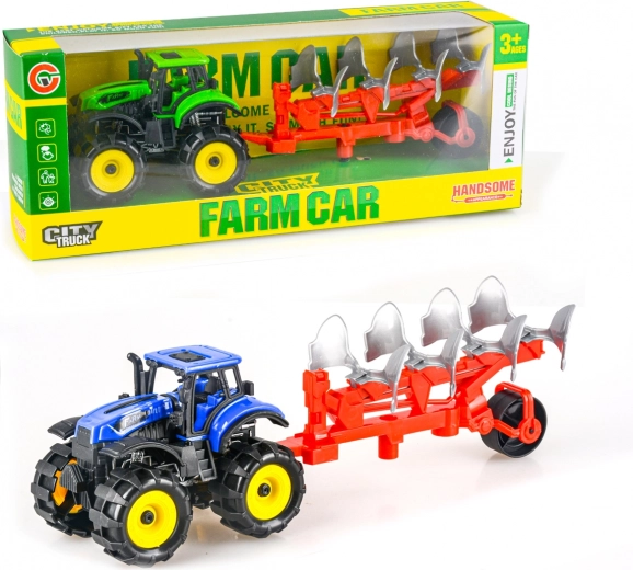 Traktor med plov på inerti 25 cm