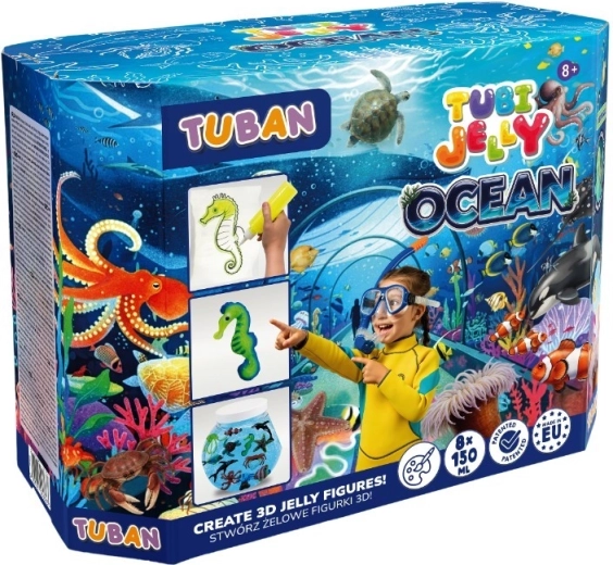Tubi Jelly Ocean sæt med stort akvarium (8 farver)