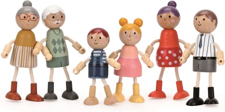 Glad familie, træfigurer