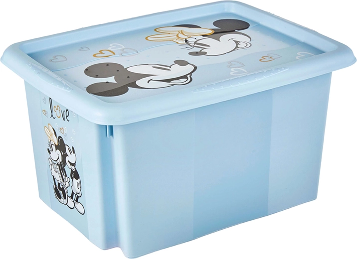 Opbevaringsboks med låg Mickey 15 l