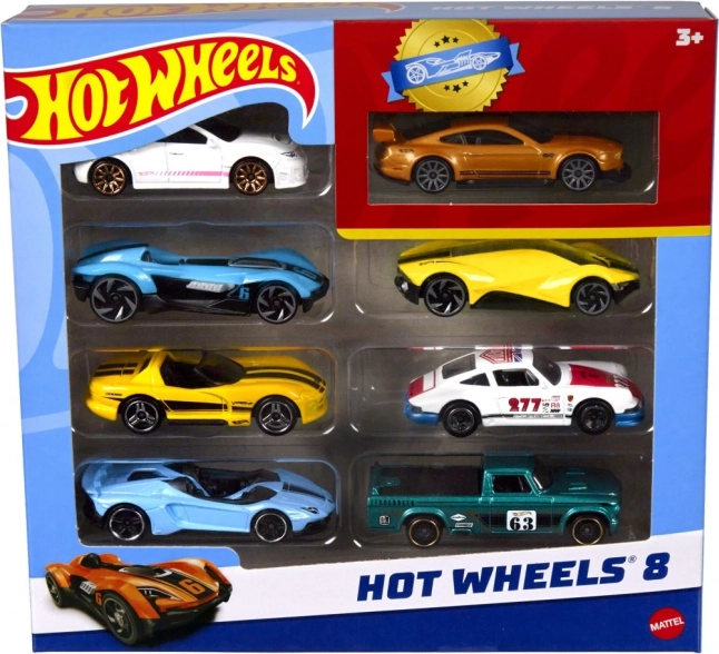 Sæt med 8 biler HOT WHEELS