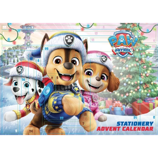 Paw Patrol adventskalender med papirvarer