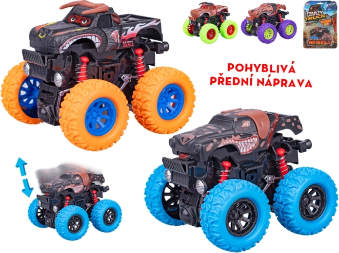 Crazy Truck monstertruck med friktionsmotor 9 cm