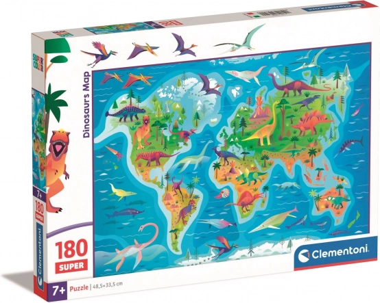 Clementoni puslespil dinosaurkort 180 brikker