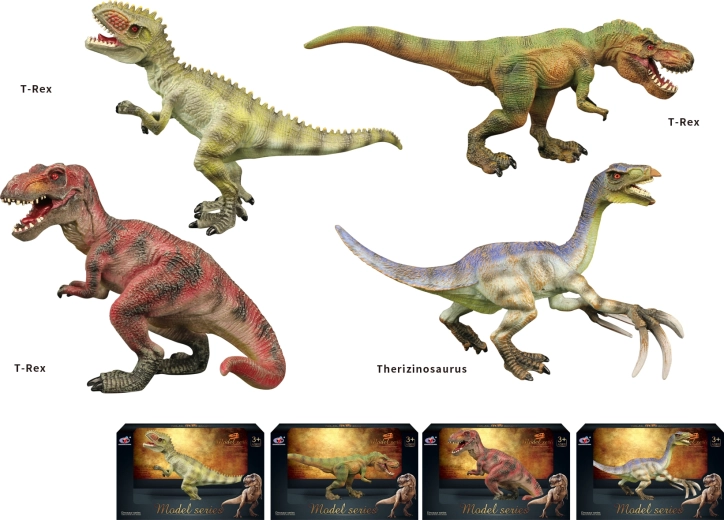 Dinosaurets verden – sæt med dinosaurfigurer, 4 typer