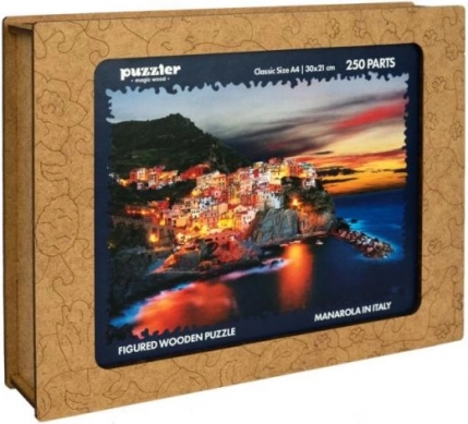 Træpuslespil Manarola i Italien 250 brikker