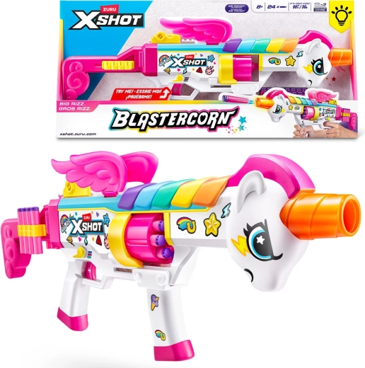 X-SHOT Blastercorn Series 1 Rizz – skumblaster til børn (24 dartpile)