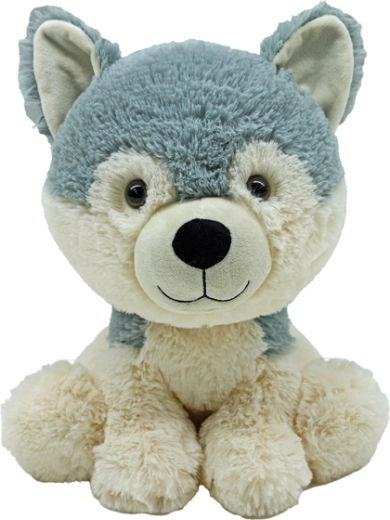 Plysbamse husky 30 cm – miljøvenlig krammeven til babyer