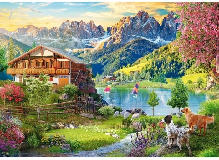 Puslespil Hvile i Dolomitterne 1000 brikker SCHMIDT