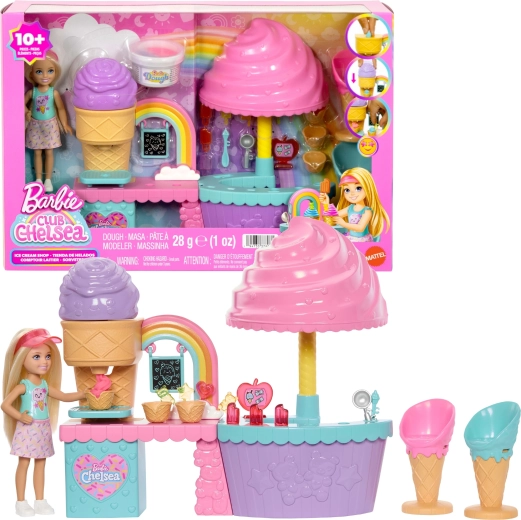 Barbie Club Chelsea isbutik med dukke og modellervoks