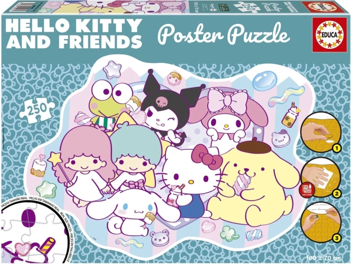 Educa plakatpuslespil Hello Kitty og venner 250 brikker