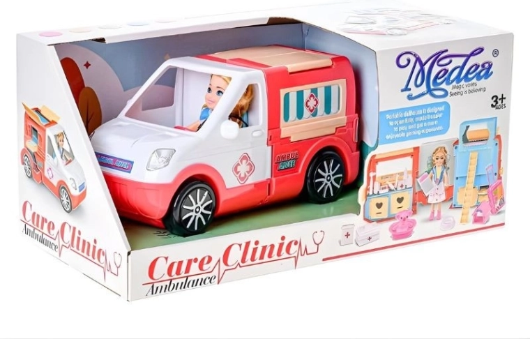 Sammenklappelig ambulance med kørende hjul
