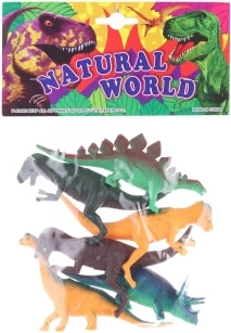 Plastdinosaurer i pose – sæt med 6 stk.