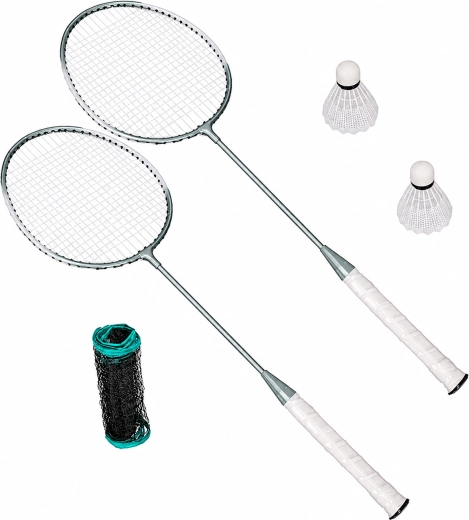 Sammenklappeligt badminton-sæt 4-i-1 i kuffert - 1 stk.