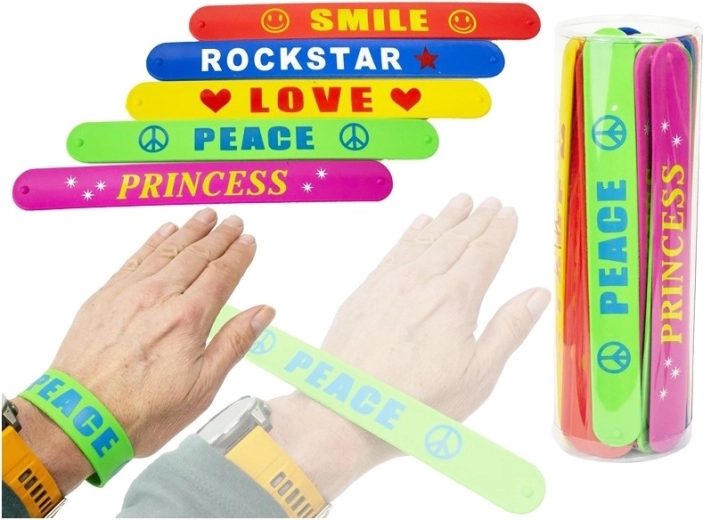 Klik-armbånd med tekst - 1 stk.