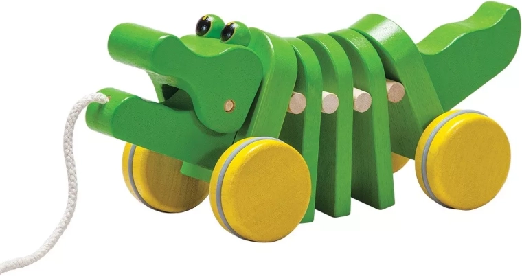 Dansende krokodille PlanToys – træklegetøj i træ